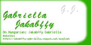 gabriella jakabffy business card